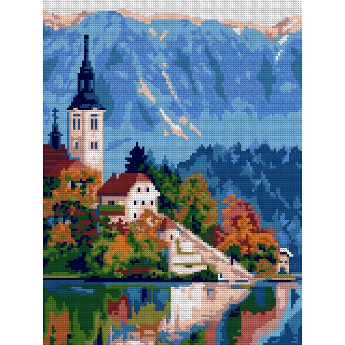 

Lori Алмазная мозаика 30 х 40 см, (полное заполнение) Крепость у воды
