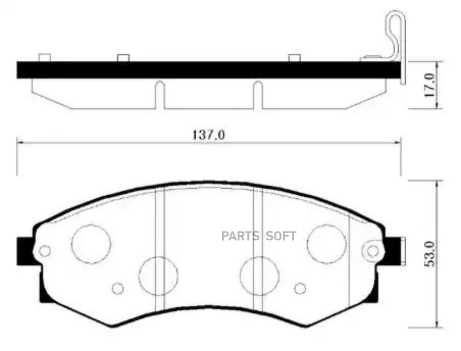 

Колодки тормозные дисковые передн hyundai: lantra 95-00, elantra 05-06, sonata 98-03 kia: