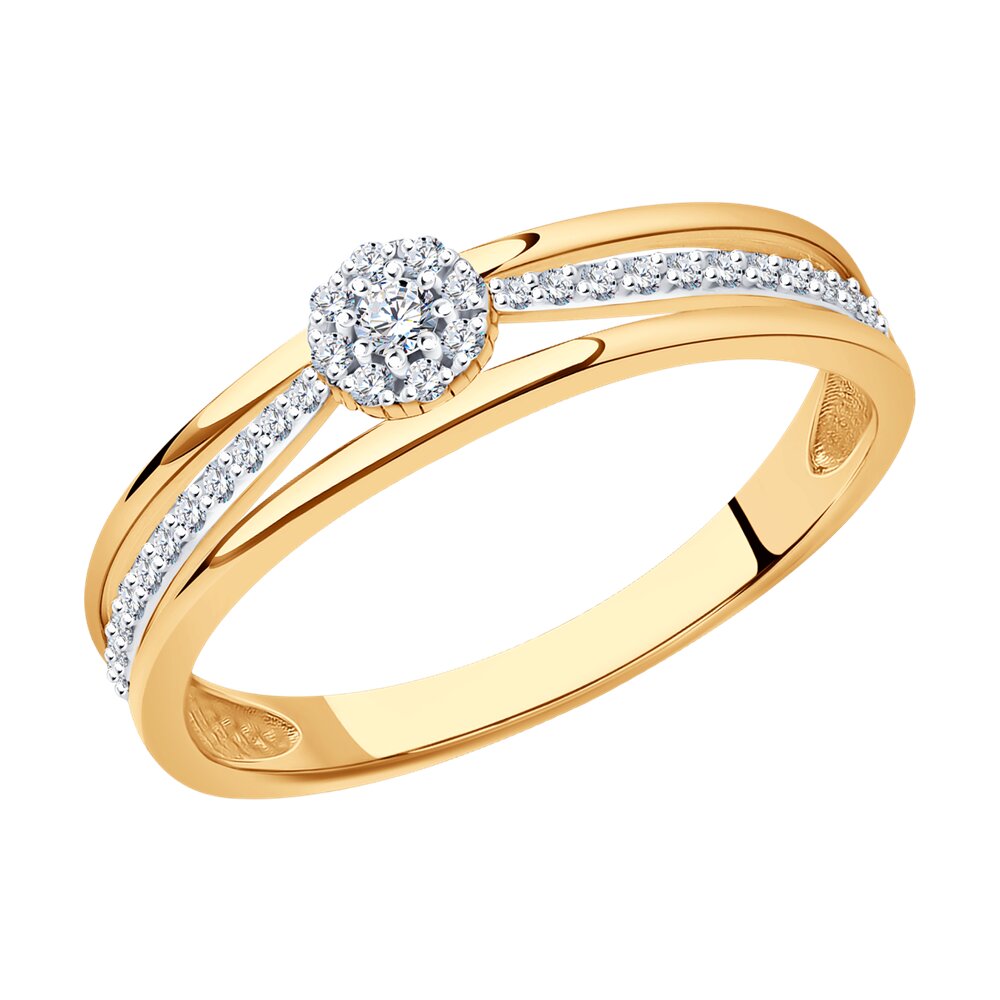 

Кольцо из красного золота с бриллиантом р.  SOKOLOV Diamonds 1012309, 1012309
