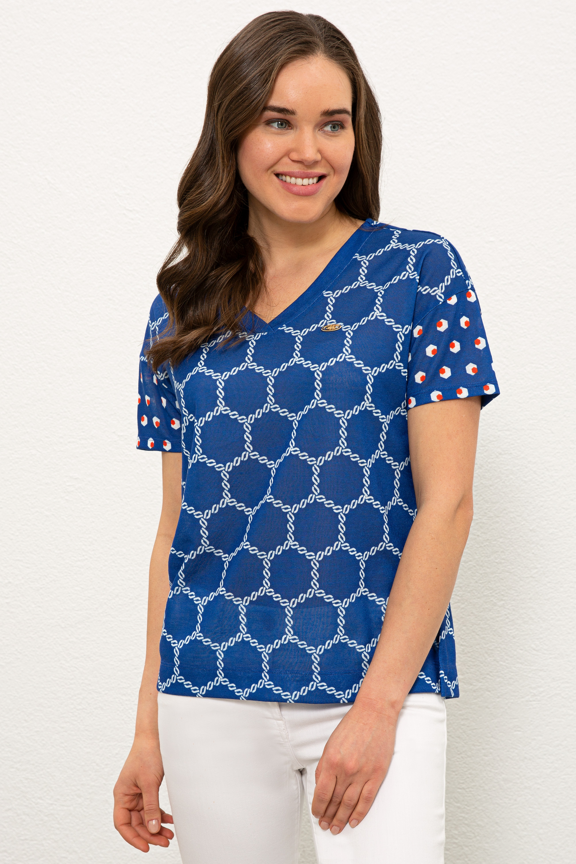 

Футболка женская U.S. POLO Assn. G082SZ0110DORAB синяя S, G082SZ0110DORAB