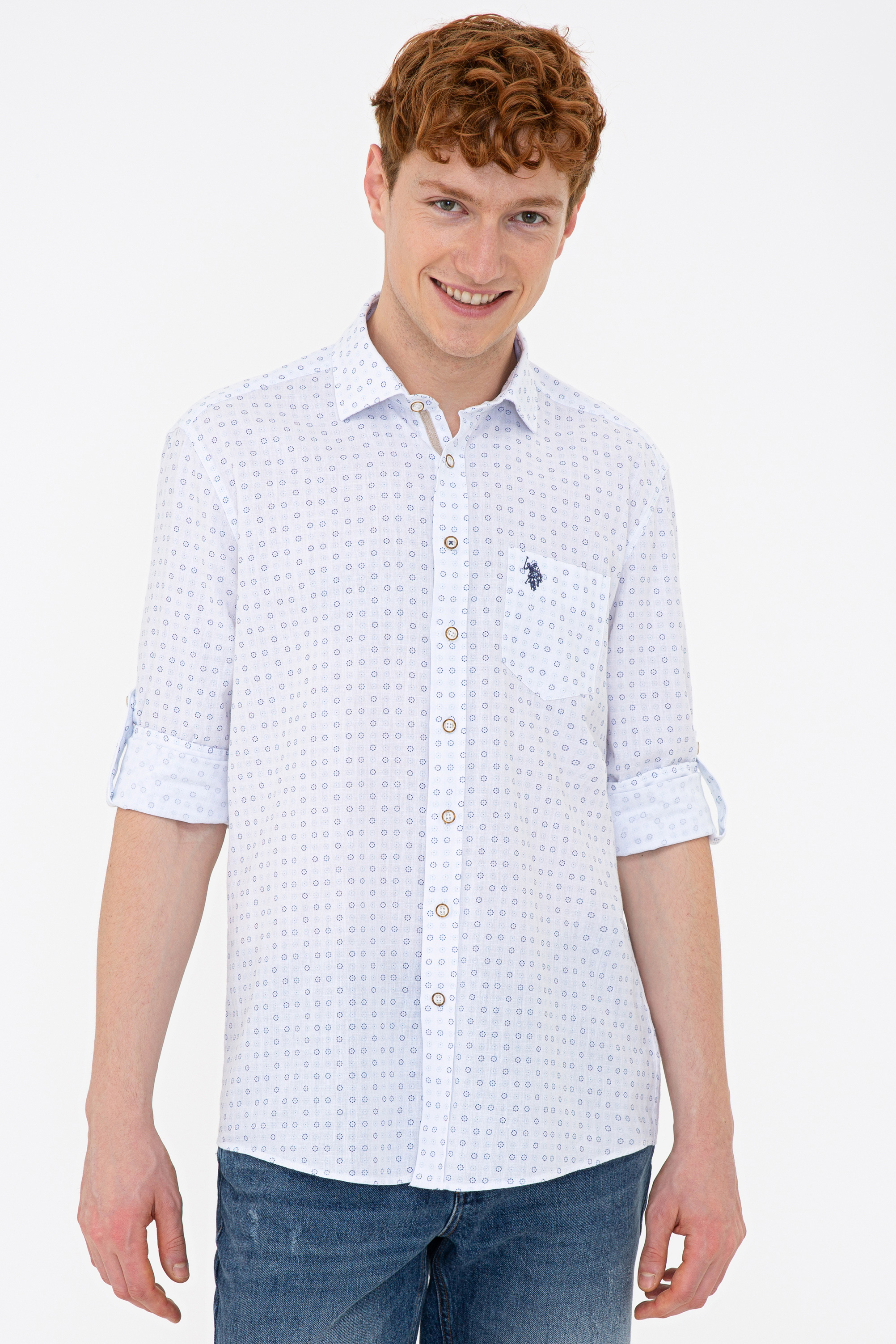 

Рубашка мужская U.S. POLO Assn. G081SZ0040RECT белая L, G081SZ0040RECT