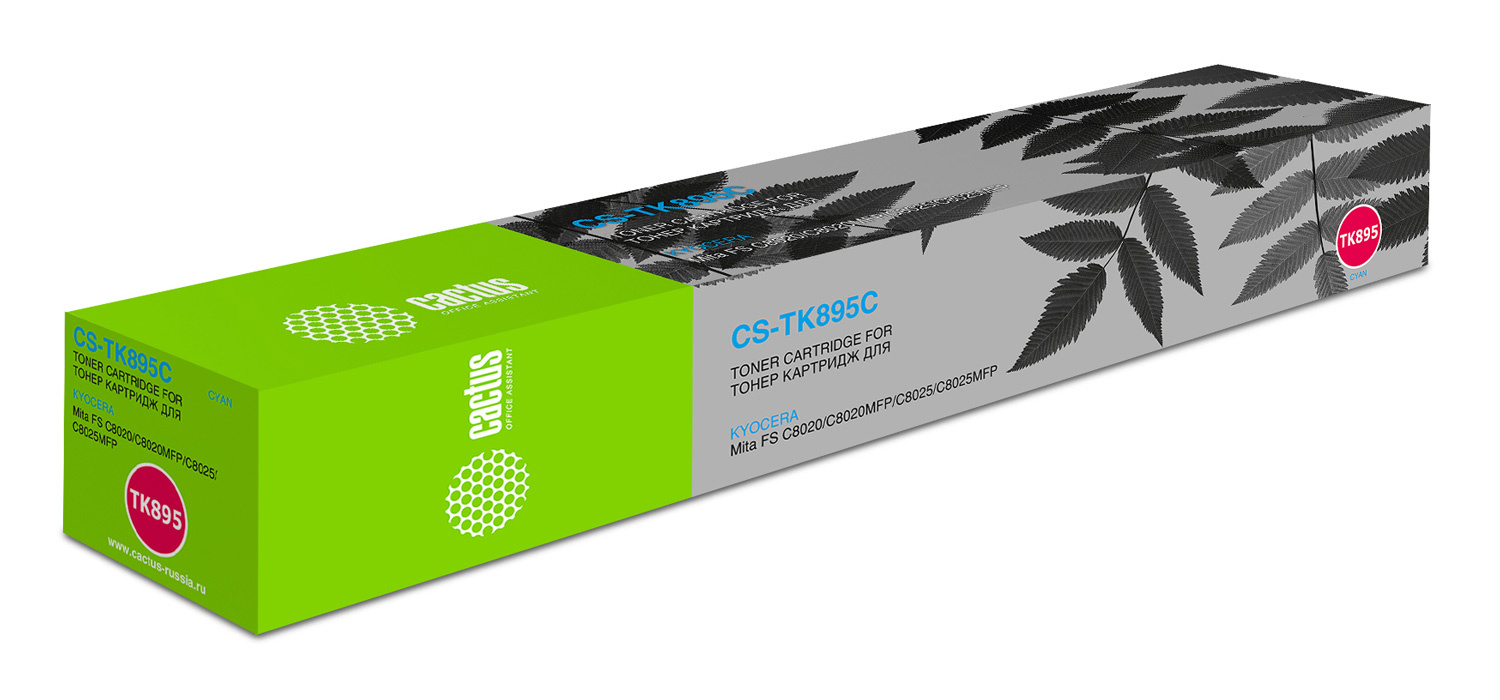

Картридж CACTUS TK-895 Cyan голубой, совместимый, TK-895 Cyan