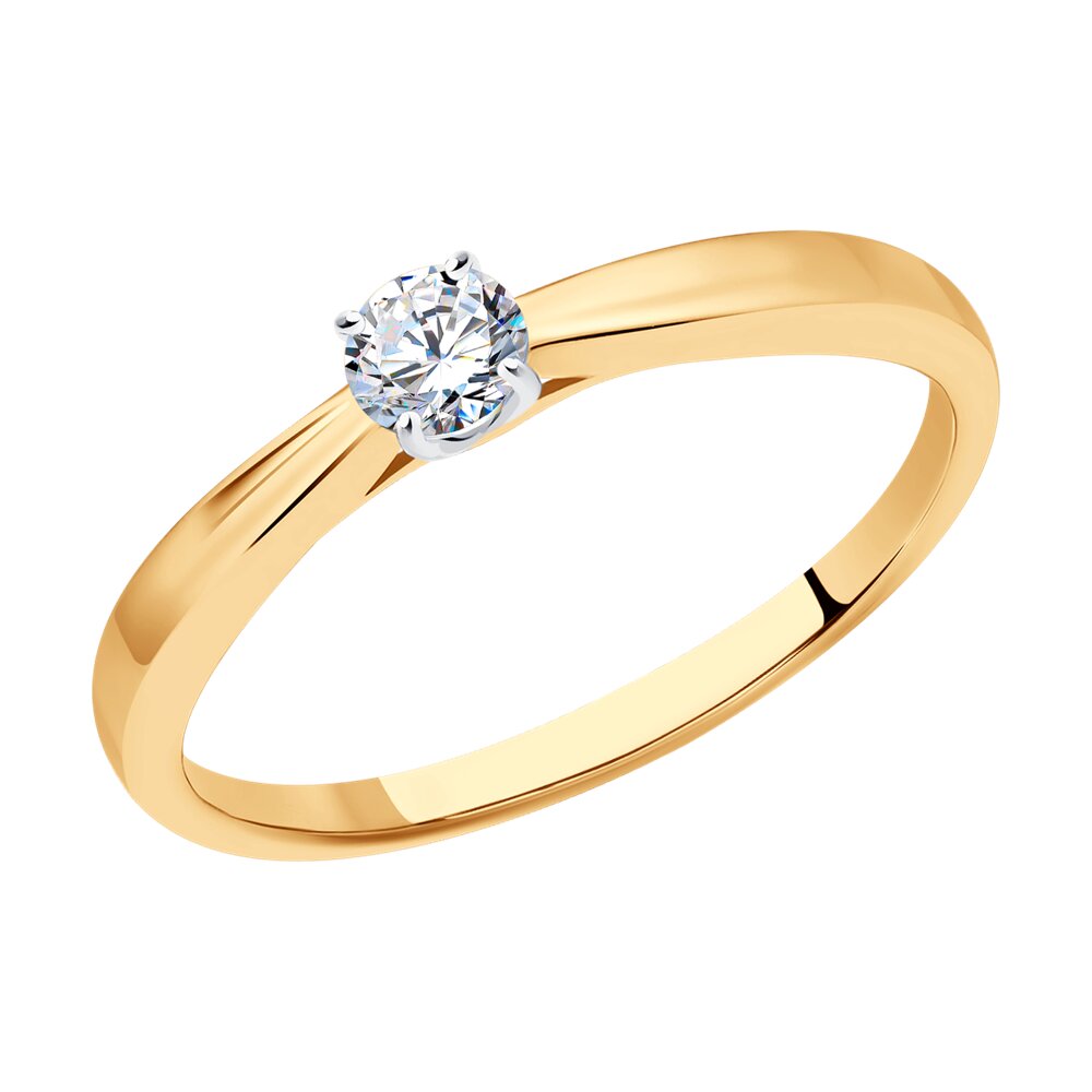 

Кольцо помолвочное из красного золота с бриллиантом р.  SOKOLOV Diamonds 1012289-66, 1012289-66
