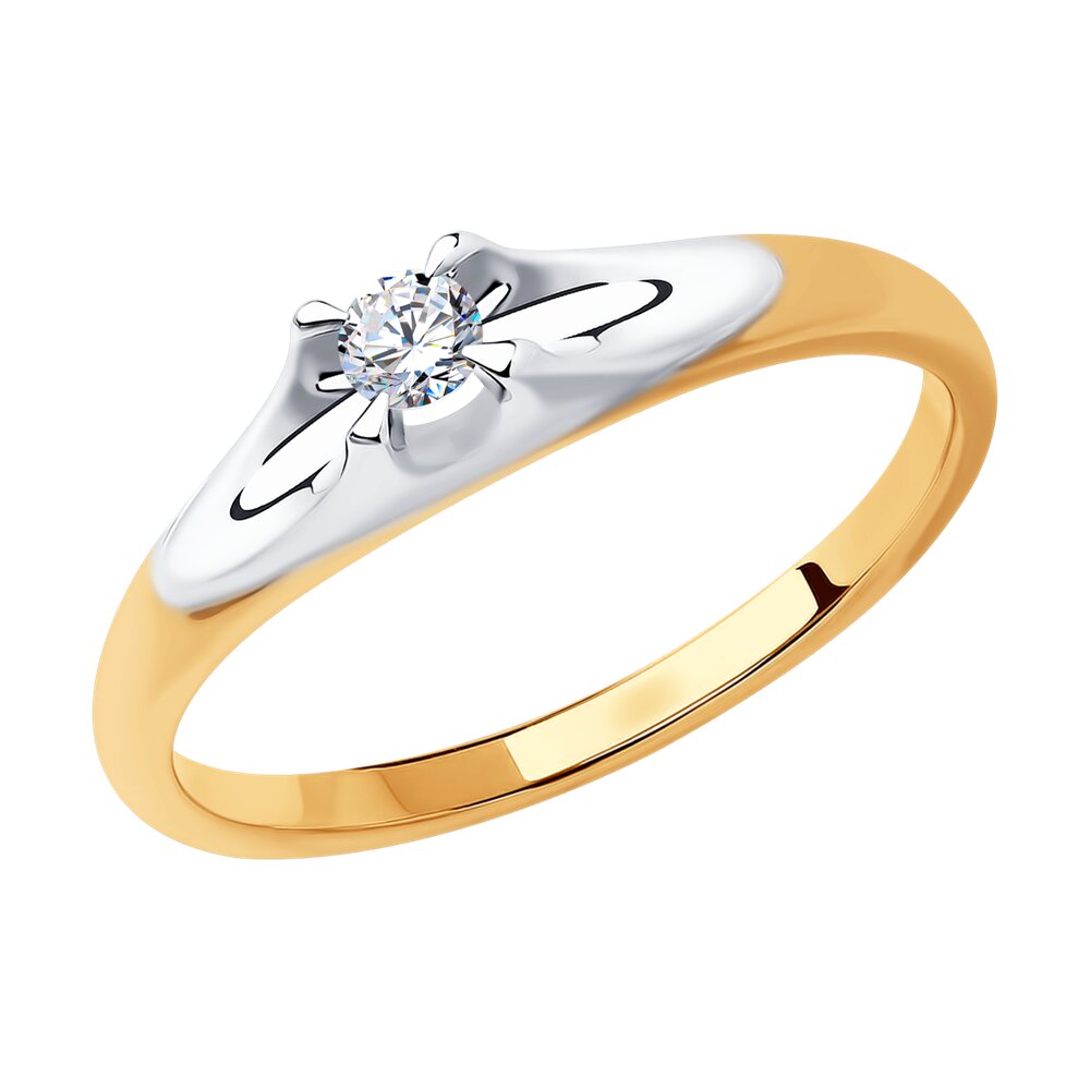 

Кольцо помолвочное из красного золота с бриллиантом р.  SOKOLOV Diamonds 1012280, 1012280