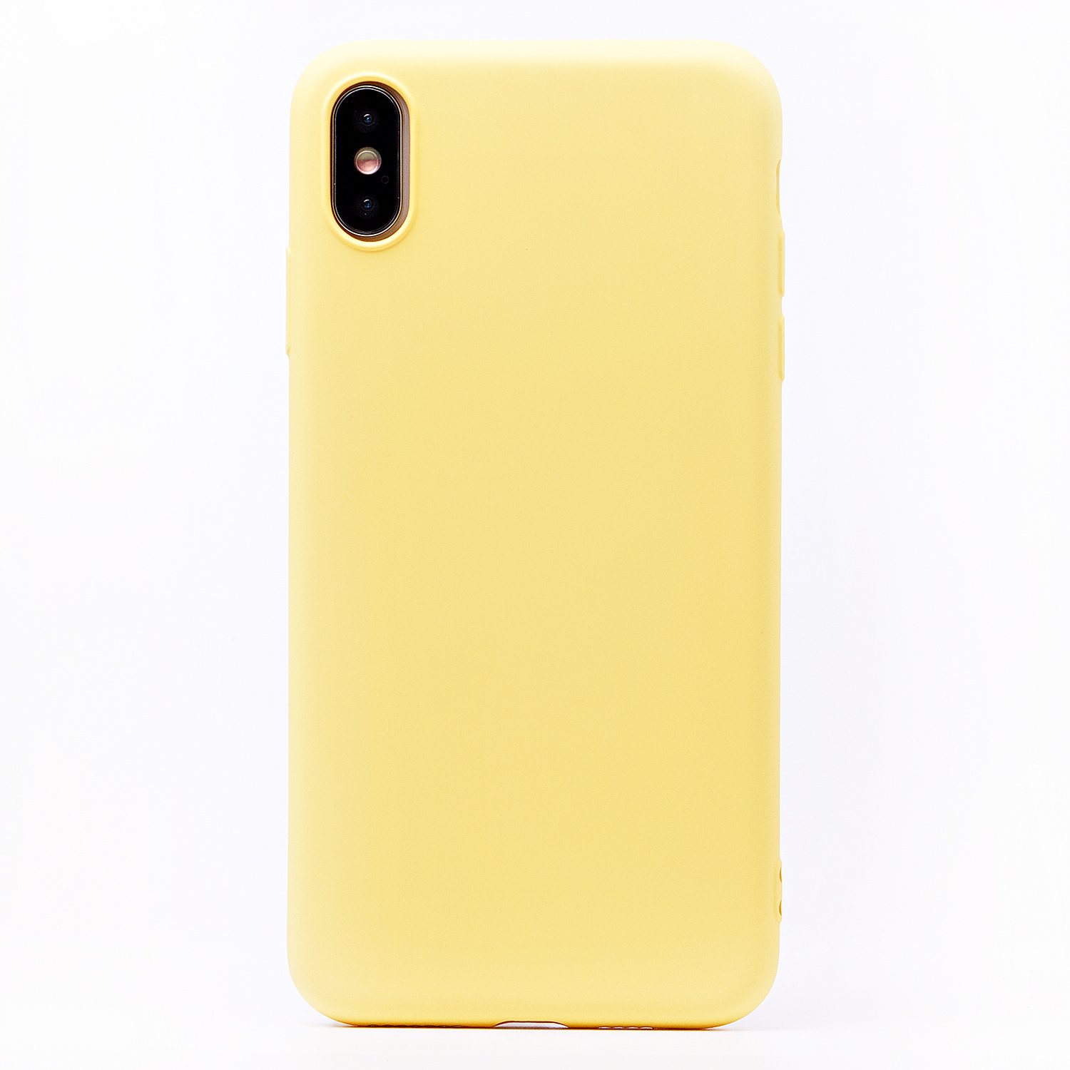 фото Чехол для apple iphone xs max силиконовый soft touch 2 <желтый> promise mobile