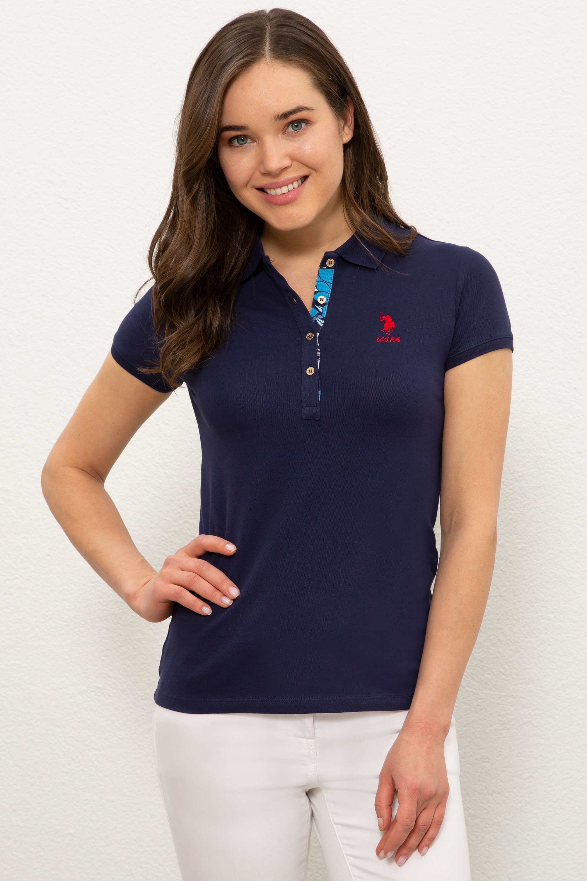 

Футболка женская U.S. POLO Assn. G082SZ0110TP0121 синяя 2XS, Синий, G082SZ0110TP0121
