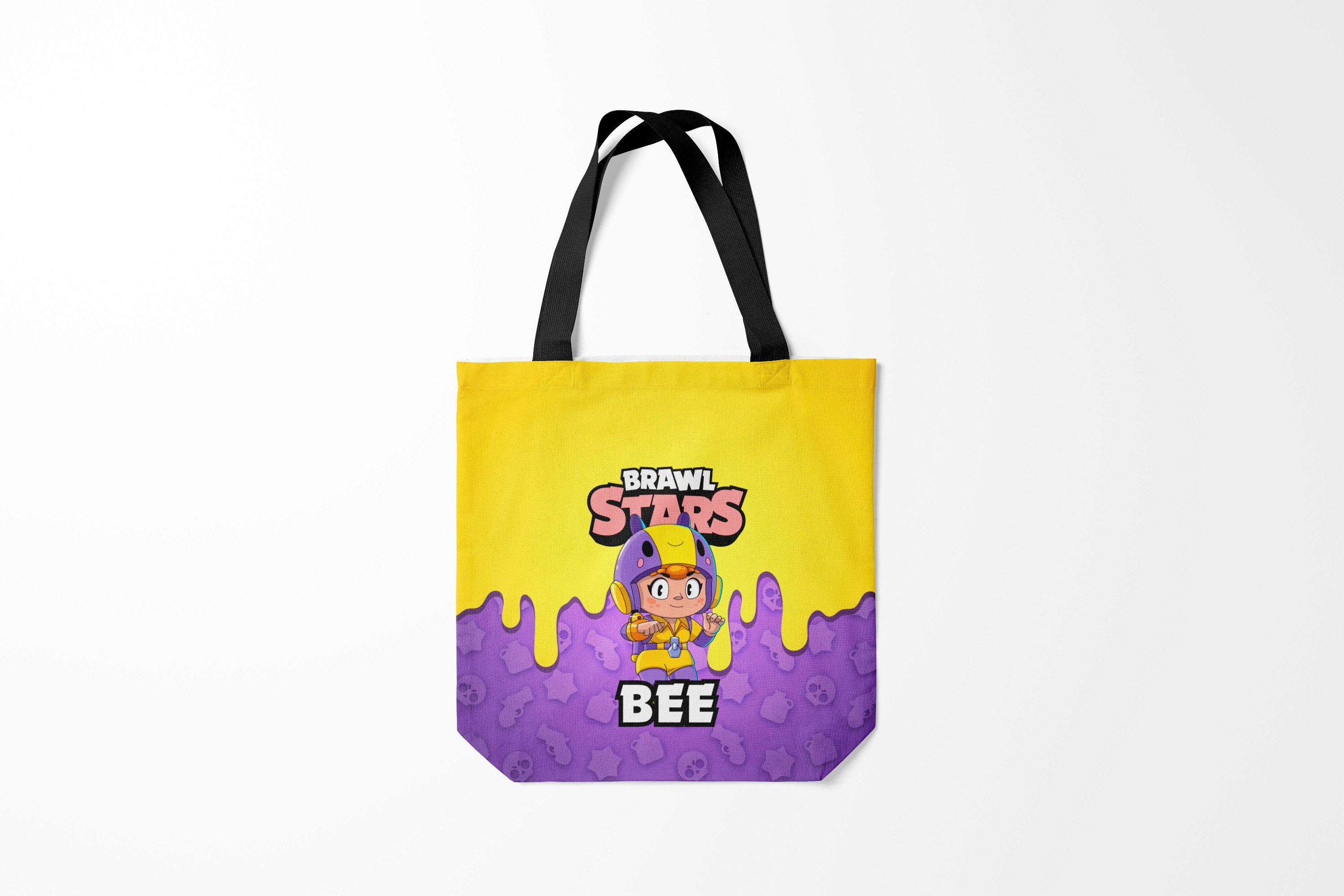 

Сумка шoппер унисекс Burnettie Brawl Stars BEA, желтый; фиолетовый, Brawl Stars BEA