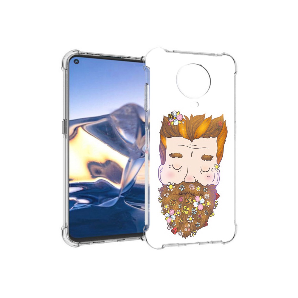 

Чехол MyPads Tocco для Nokia G10 мужчина с цветами в бороде (PT171673.98.489), Tocco