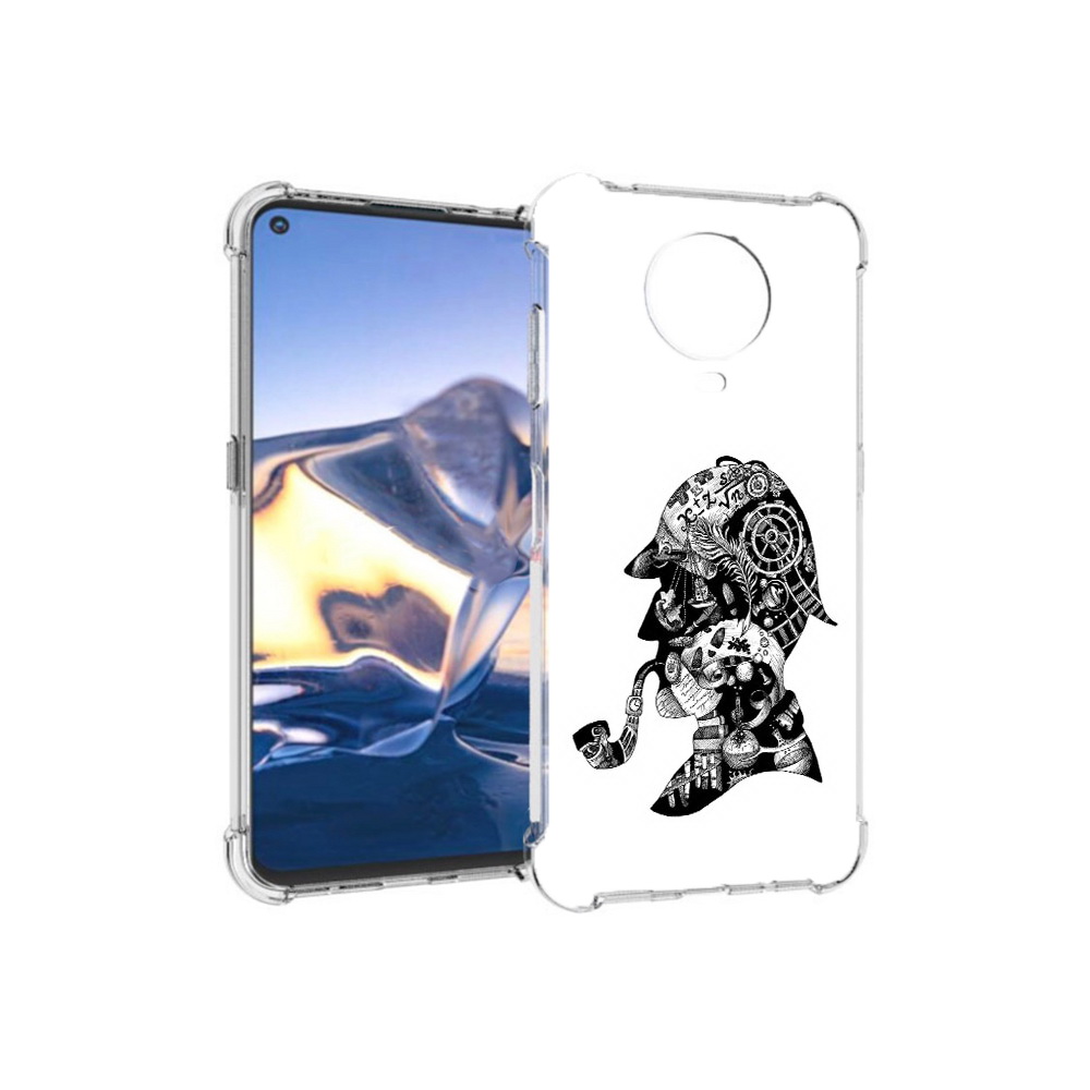 

Чехол MyPads Tocco для Nokia G10 мужчина с трубкой абстракция (PT171673.98.488), Tocco