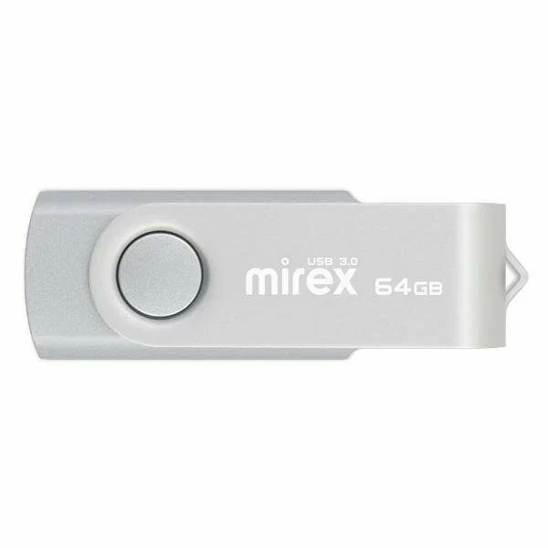 

Флешка Mirex Swivel 64 ГБ (Swivel 64GB USB3.0 Silver), Swivel