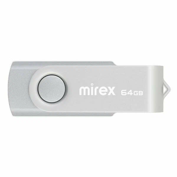 

Флешка Mirex Swivel 64 ГБ (Swivel 64GB USB2.0 Silver), Swivel