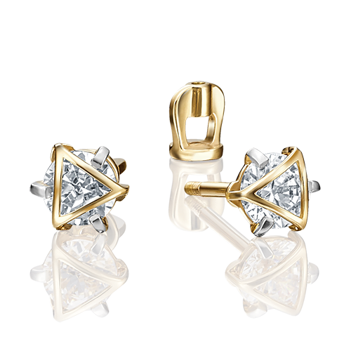 

Серьги пусеты из золота PLATINA jewelry 02-4116, фианит, 02-4116