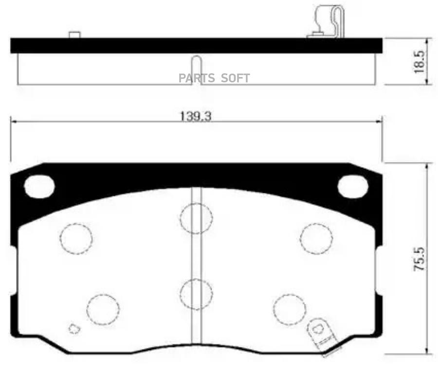 

Колодки тормозные дисковые передн передн. hyundai: migty, county, hd 98-