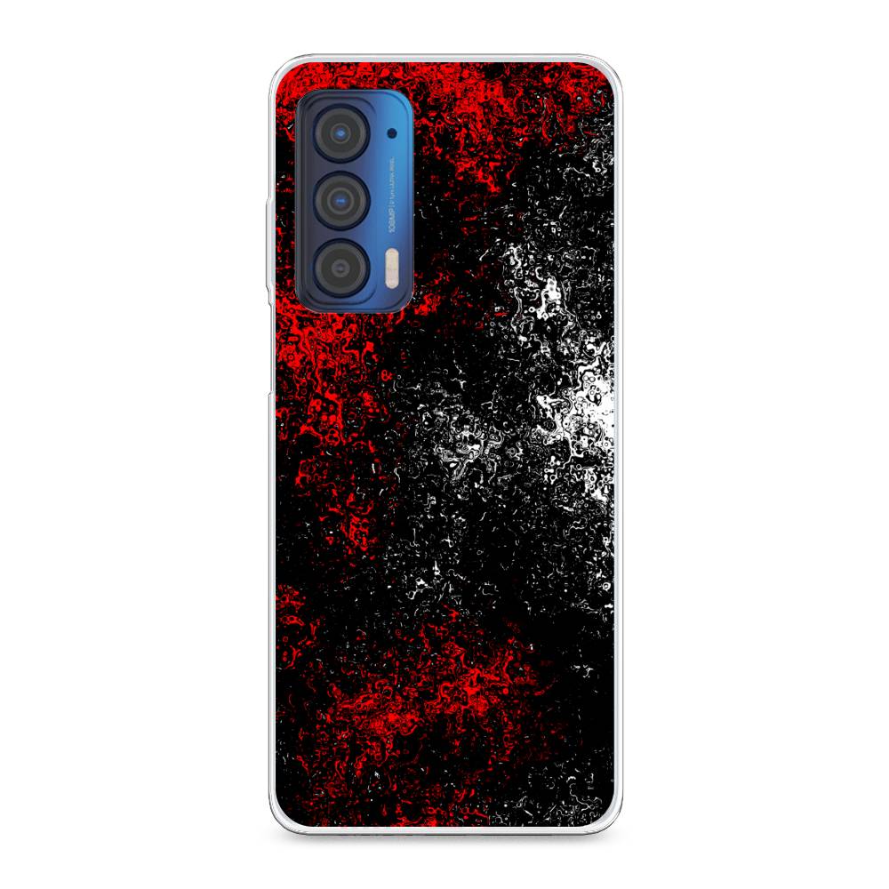 

Чехол для Motorola Edge (2021) "Монотипия", Красный;черный;белый, 242950-3