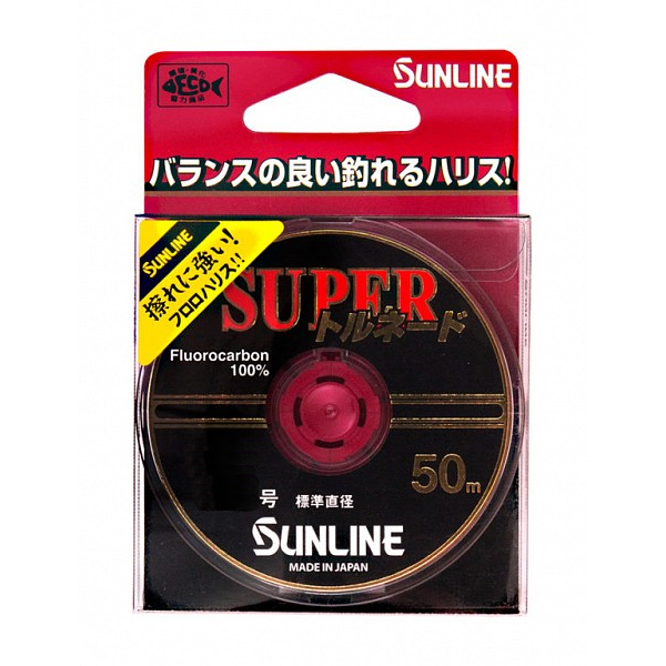 

Леска флюрокарбоновая SunLine Super Tornado 0,19 мм, 50 м, 2,5 кг, clear, 1 шт., Super Tornado