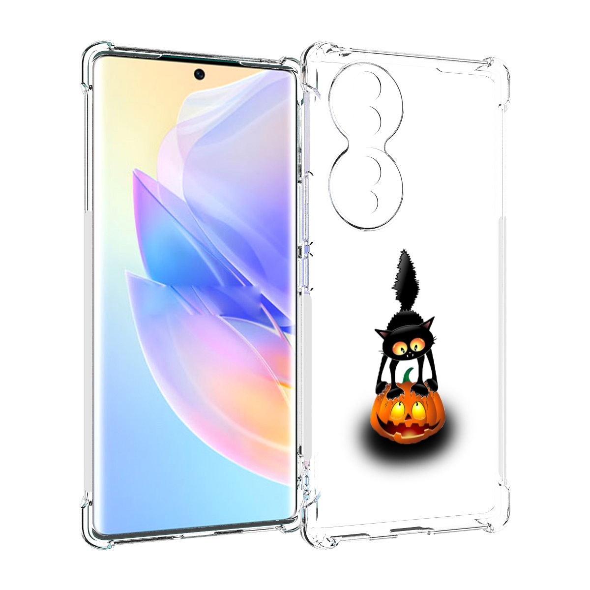 

Чехол MyPads Котик с тыквой для Honor 70, Прозрачный, Tocco