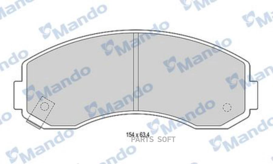 

Колодки тормозные KIA Bongo 3 06- 2.5/2.7 передние 4шт. MANDO MANDO