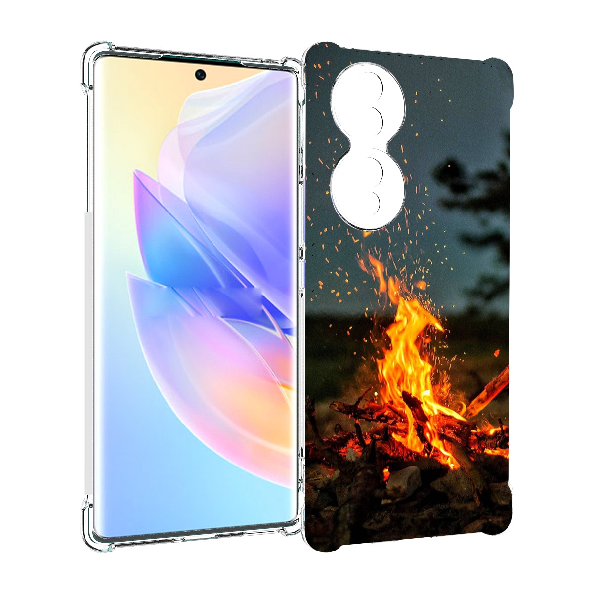 

Чехол MyPads Костер-ночное-небо для Honor 70, Прозрачный, Tocco