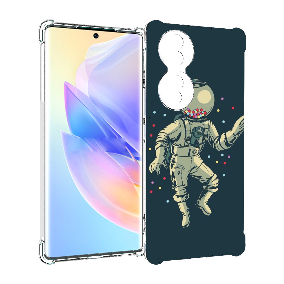 

Чехол MyPads Космонавт для Honor 70, Прозрачный, Tocco