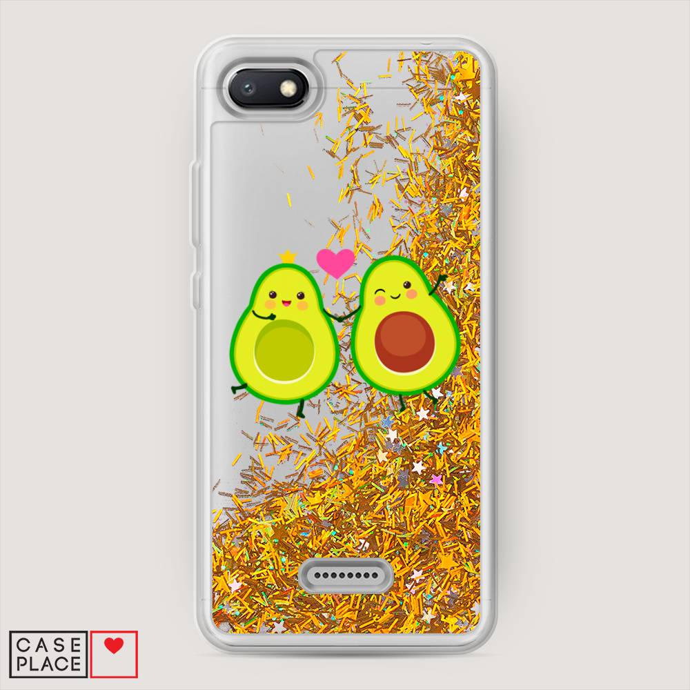 

Жидкий чехол с блестками "Авокадо любят" на Xiaomi Redmi 6A, 34190-1