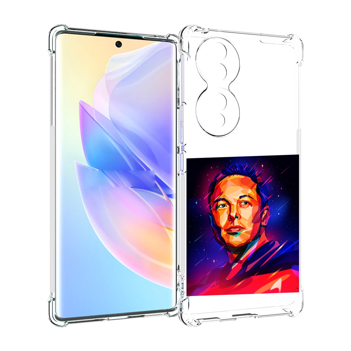 

Чехол MyPads Илон-Маск для Honor 70, Прозрачный, Tocco