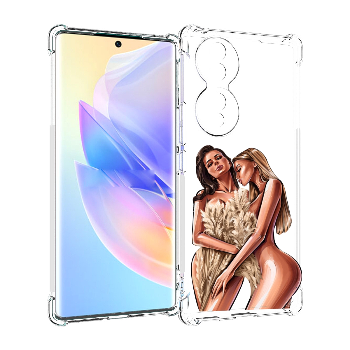 

Чехол MyPads Иллюстрированные-девушки женский для Honor 70, Прозрачный, Tocco