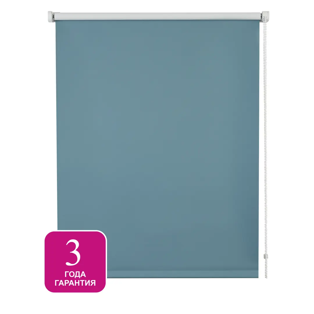 Штора рулонная блэкаут Inspire Santos 80x160 см бирюзовая Celadon 2