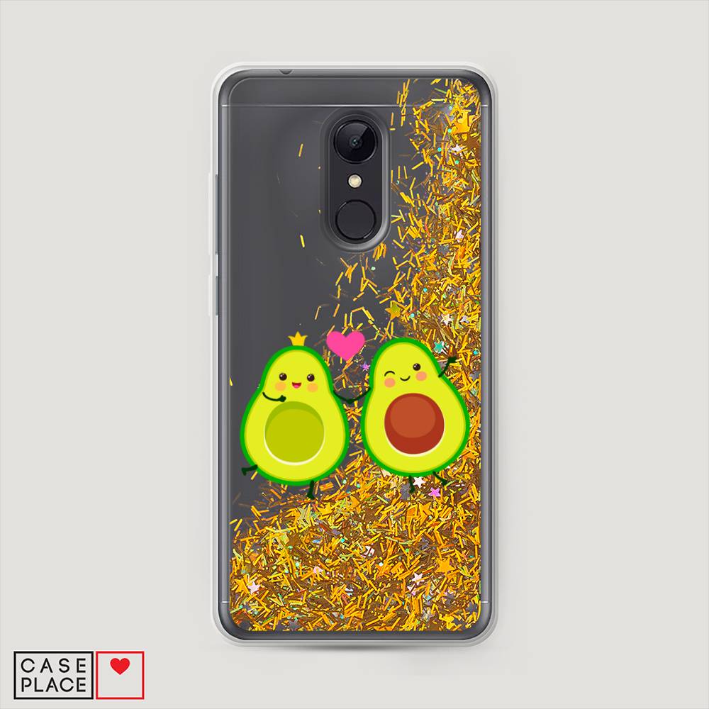 

Жидкий чехол с блестками "Авокадо любят" на Xiaomi Redmi 5, 33090-1