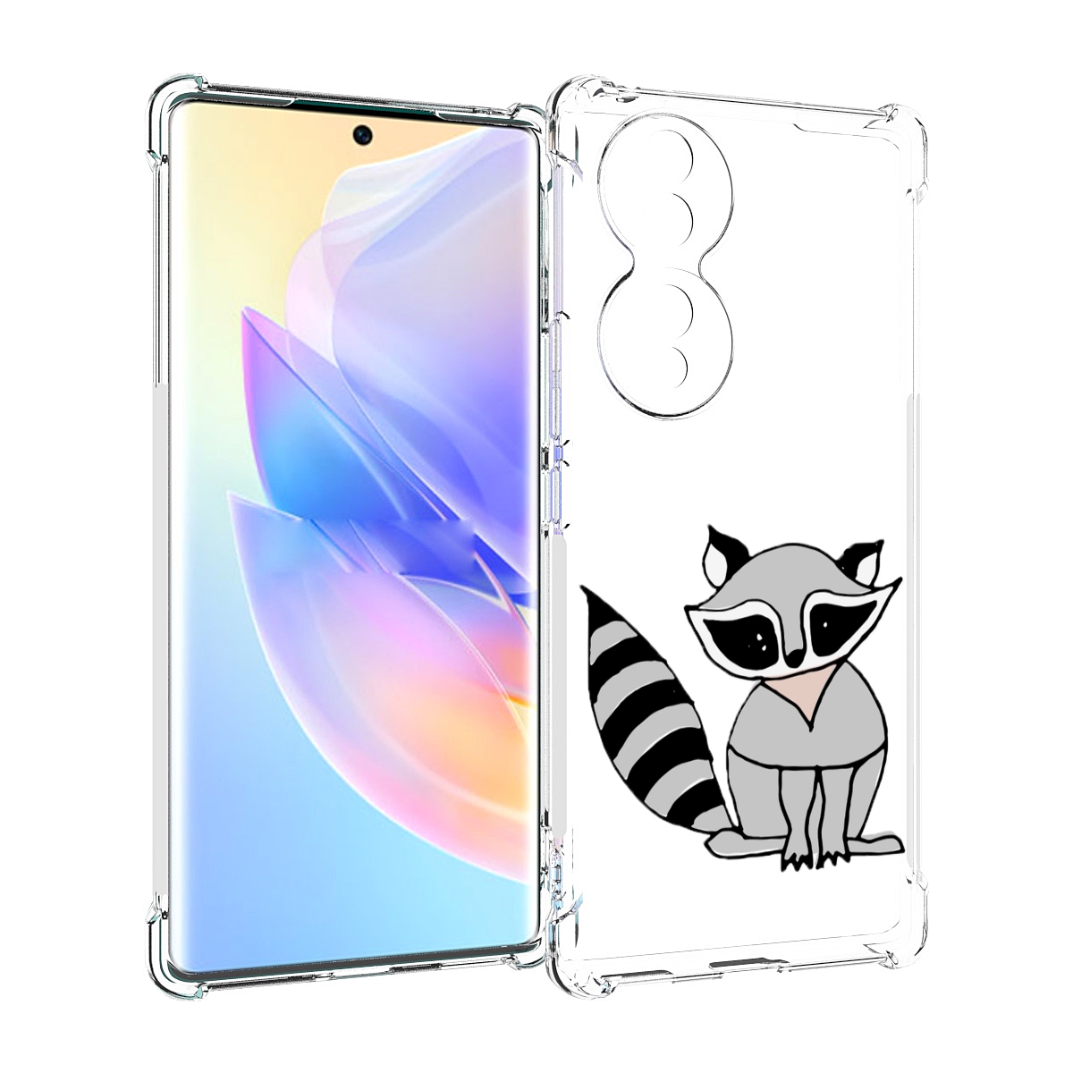 

Чехол MyPads Енотик для Honor 70, Прозрачный, Tocco