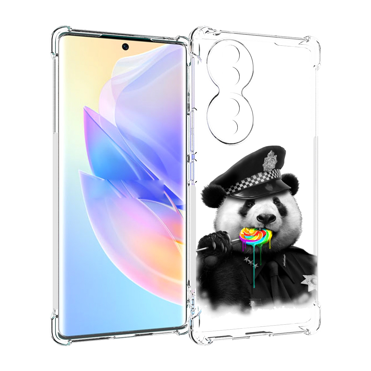 

Чехол MyPads Панда полиция для Honor 70, Прозрачный, Tocco