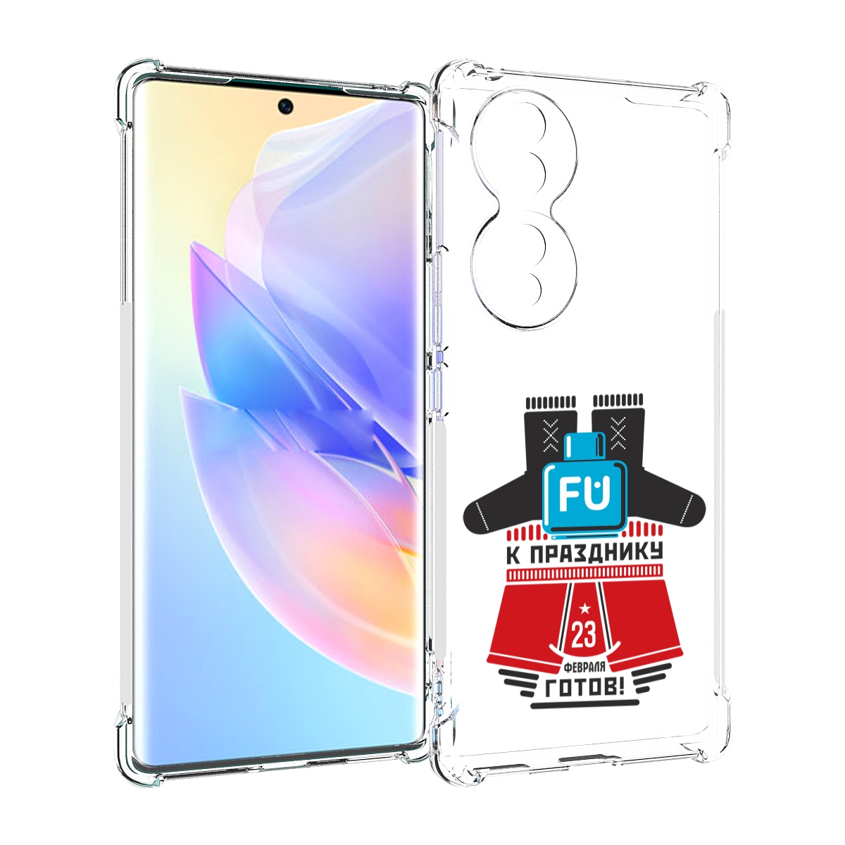 

Чехол MyPads 23 февраля подарки к празднику для Honor 70, Прозрачный, Tocco