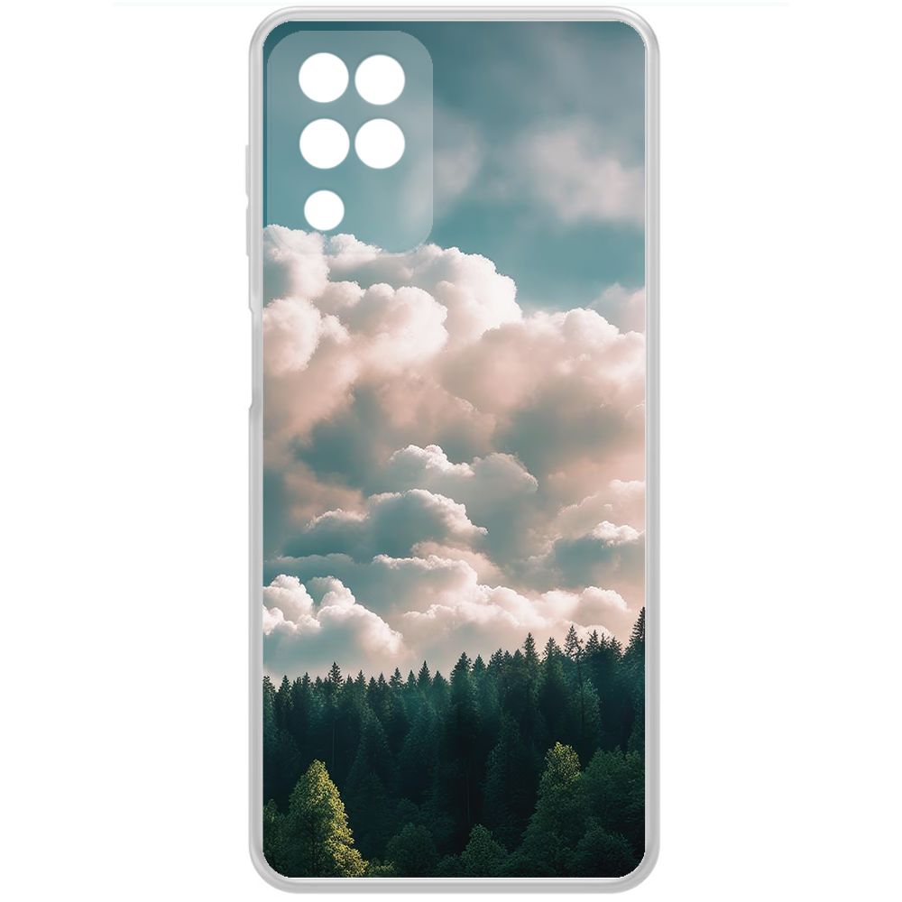 

Чехол-накладка Krutoff Clear Case Облачно для Samsung Galaxy M12 (M125), Прозрачный