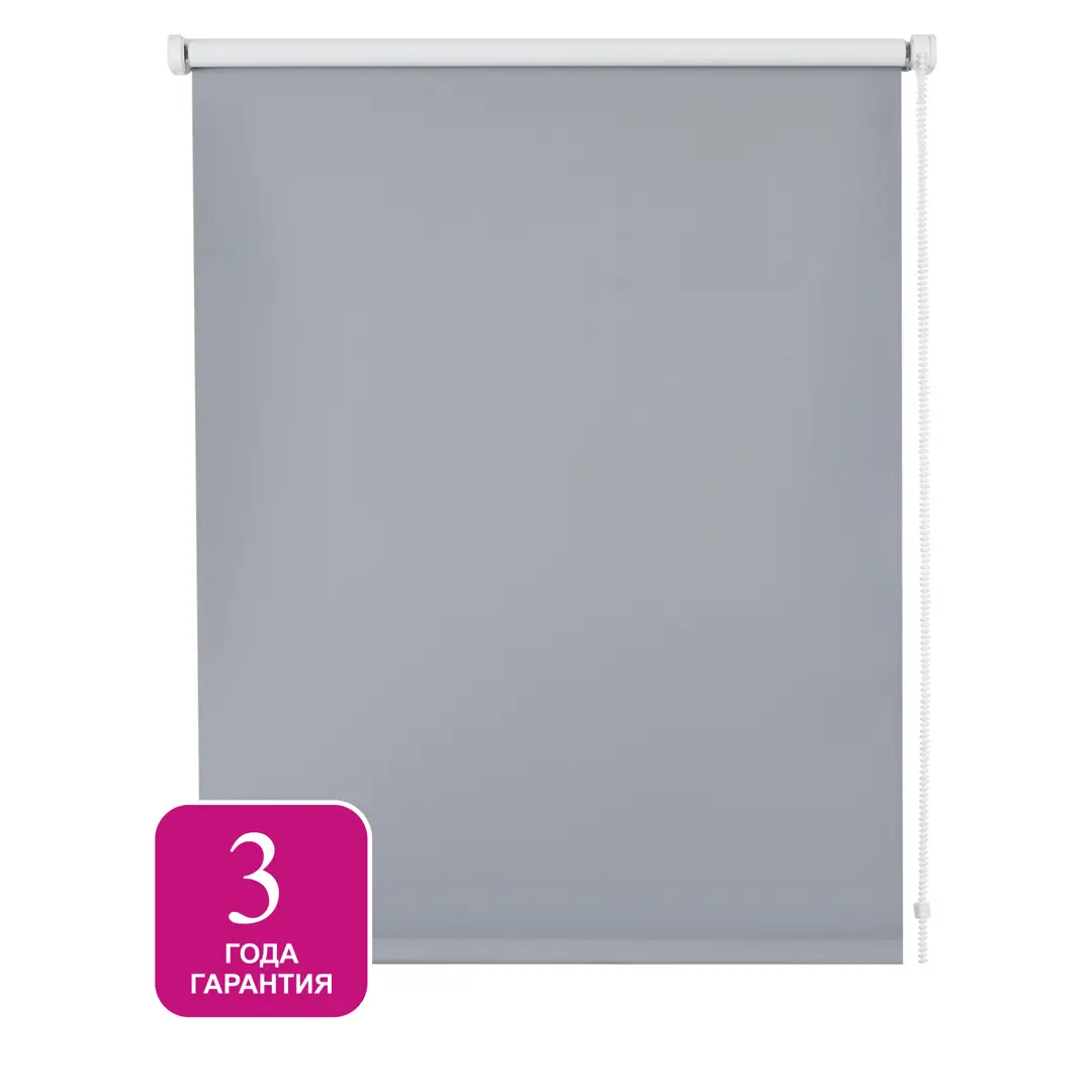 

Штора рулонная блэкаут Inspire Santos 40x160 см серая Granit 3