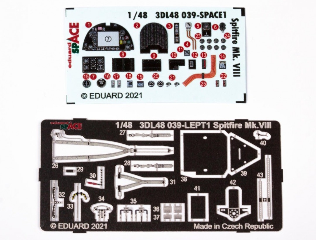 3DL48039 Eduard 148 3D декаль для Spifire Mk VIII SPACE 1512₽