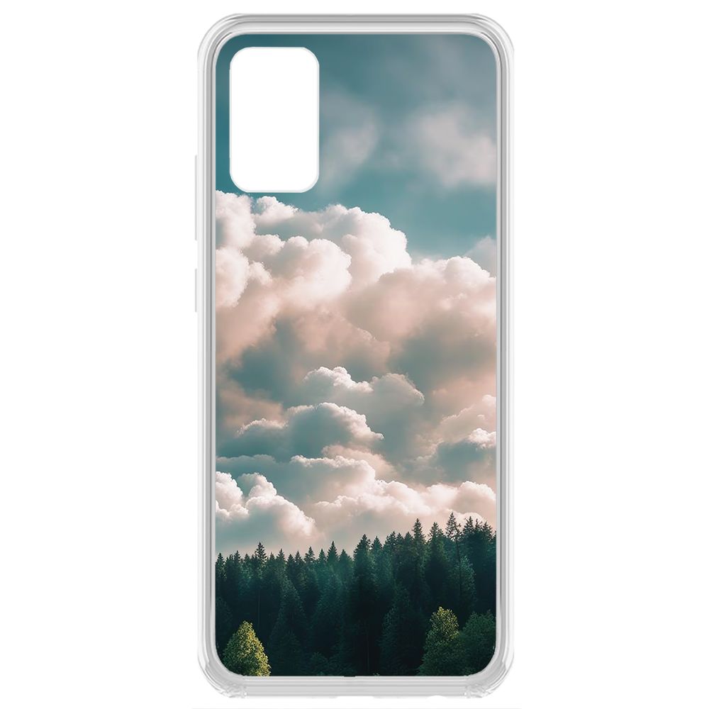 Чехол-накладка Krutoff Clear Case Облачно для Samsung Galaxy A02s (A025)