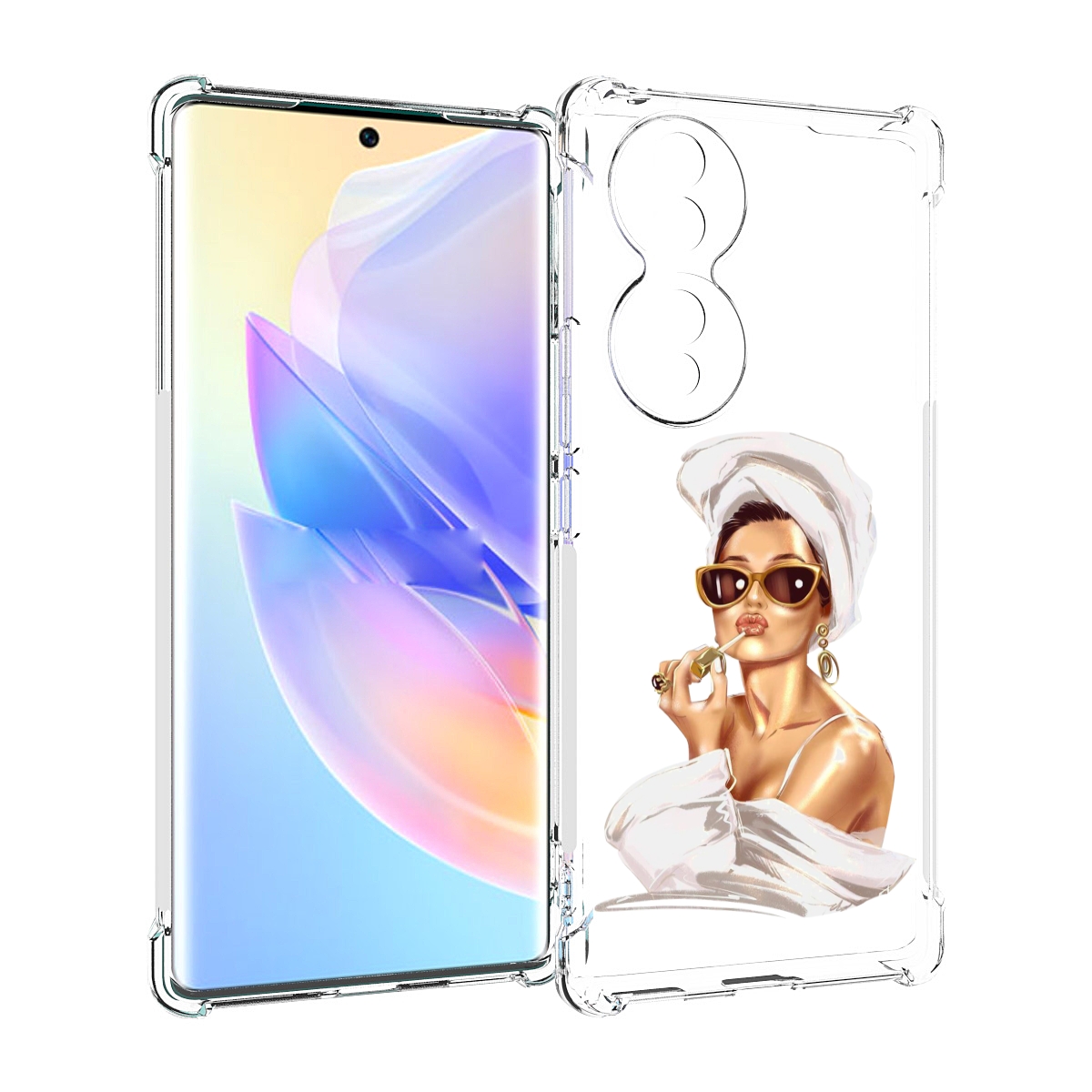 

Чехол MyPads Девушка-утром женский для Honor 70, Прозрачный, Tocco