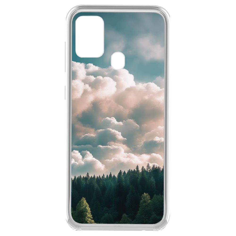 

Чехол-накладка Krutoff Clear Case Облачно для Samsung Galaxy A21s (A217), Прозрачный