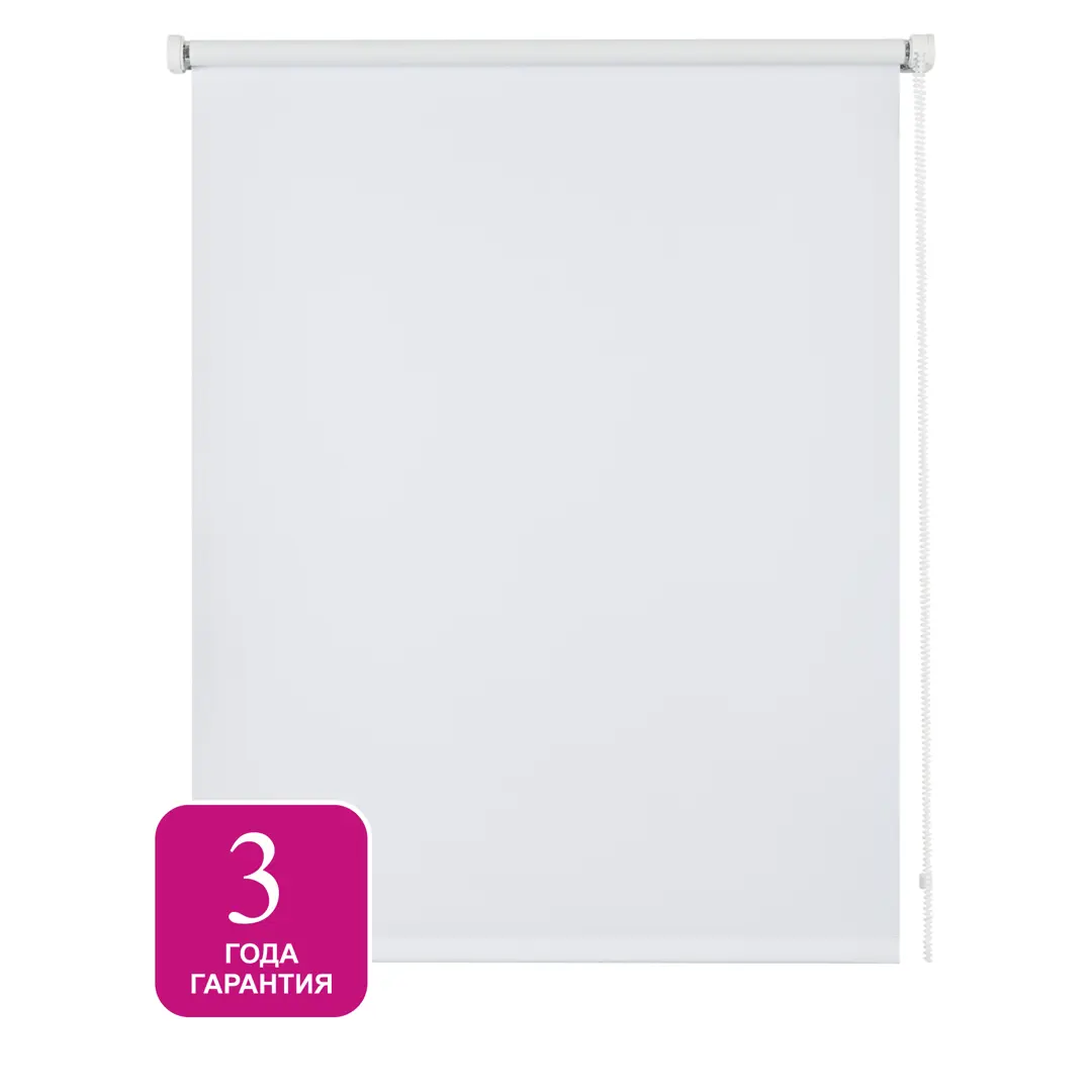 

Штора рулонная блэкаут Inspire Santos 200x175 см белая White 0