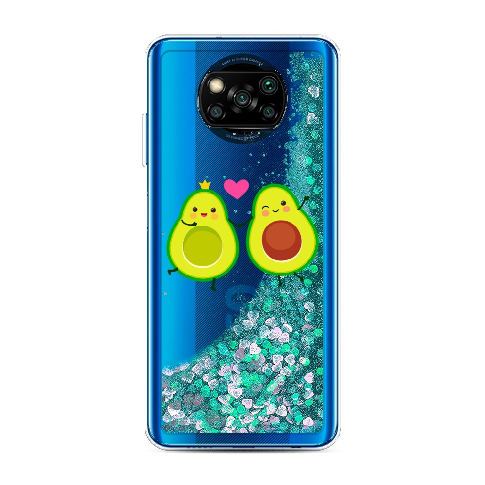 

Жидкий чехол с блестками "Авокадо любят" на Xiaomi Poco X3 NFC, 39295-1