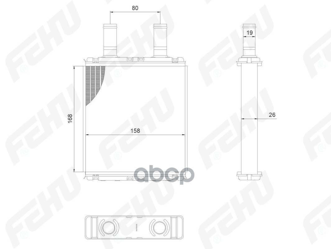 Радиатор отопителя FEHU FRH1101