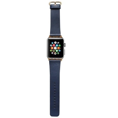 

Awei Ремешок Apple Watch 42 mm New гладкий Кожзам синий