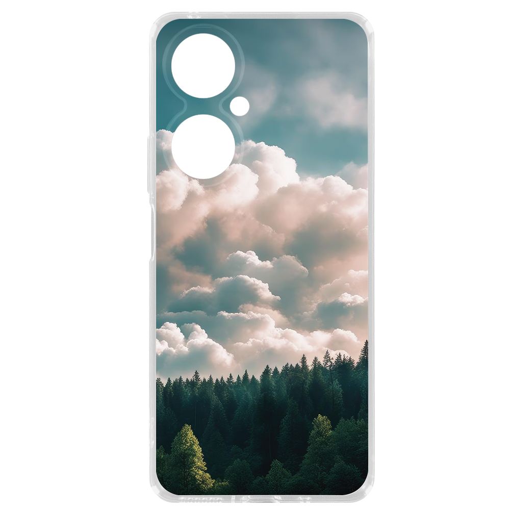 

Чехол-накладка Krutoff Clear Case Облачно для Huawei Nova 11i, Прозрачный