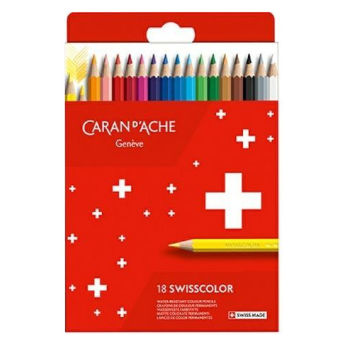 

Карандаши цветные Carandache Swisscolor 1284.818 1284.818 дерево 2.8мм 18шт, 1284.818
