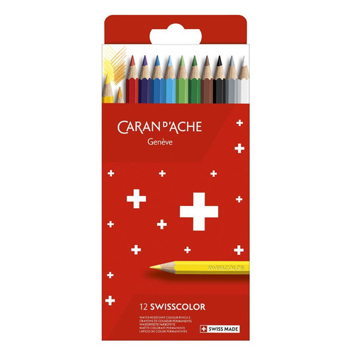 

Карандаши цветные Carandache Swisscolor 1284.812 1284.812 дерево 2.8мм 12шт, 1284.812