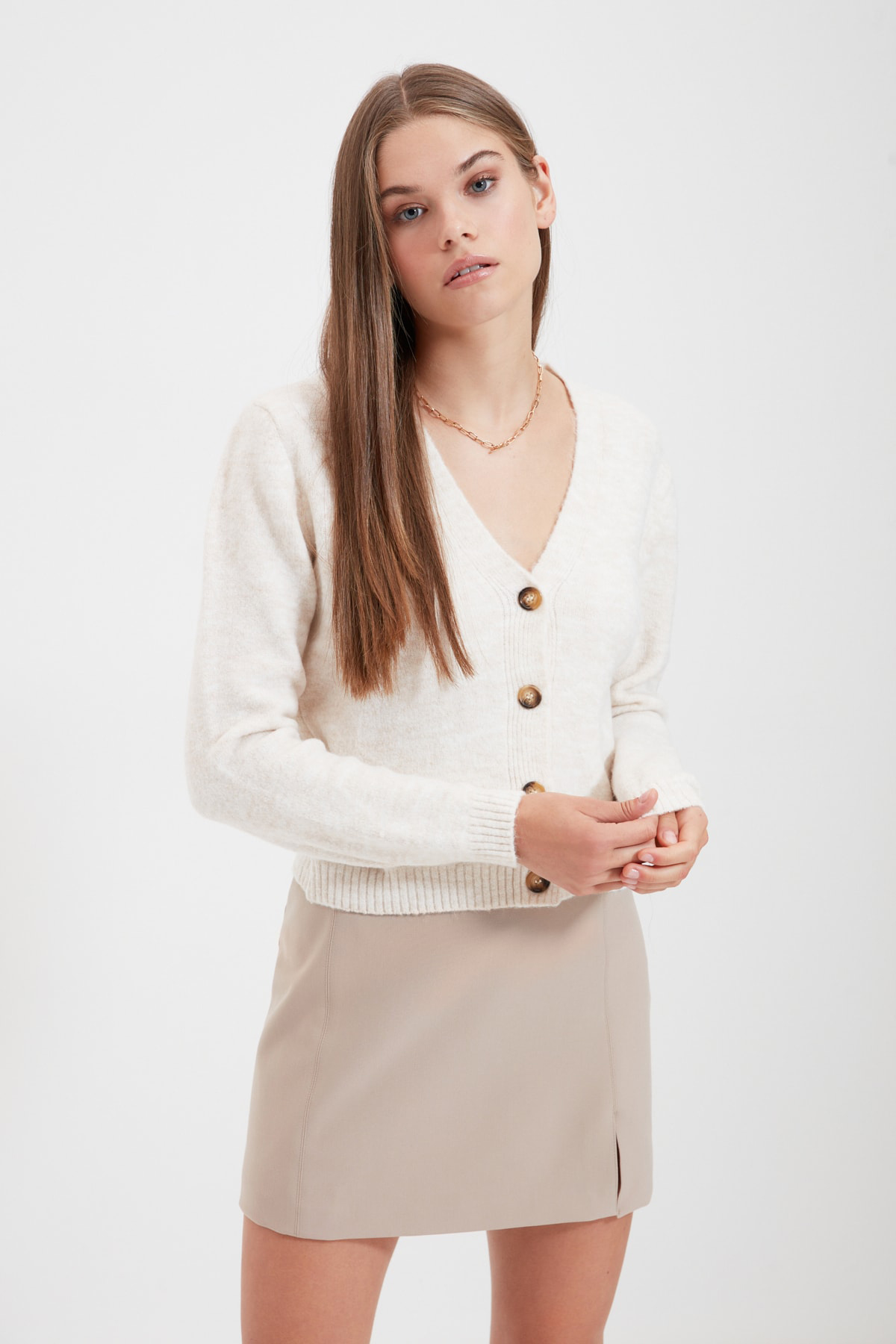 

Кардиган женский Trendyol TWOAW22KZ0779 белый S, TWOAW22KZ0779