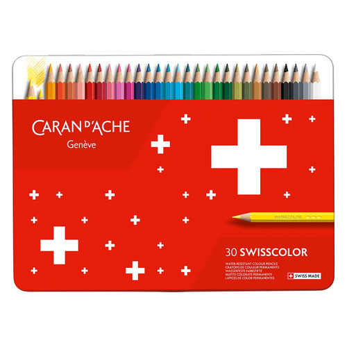 фото Карандаши цветные carandache swisscolor 1284.730 1284.730 2.8мм коробка металлическая 30шт caran d’ache