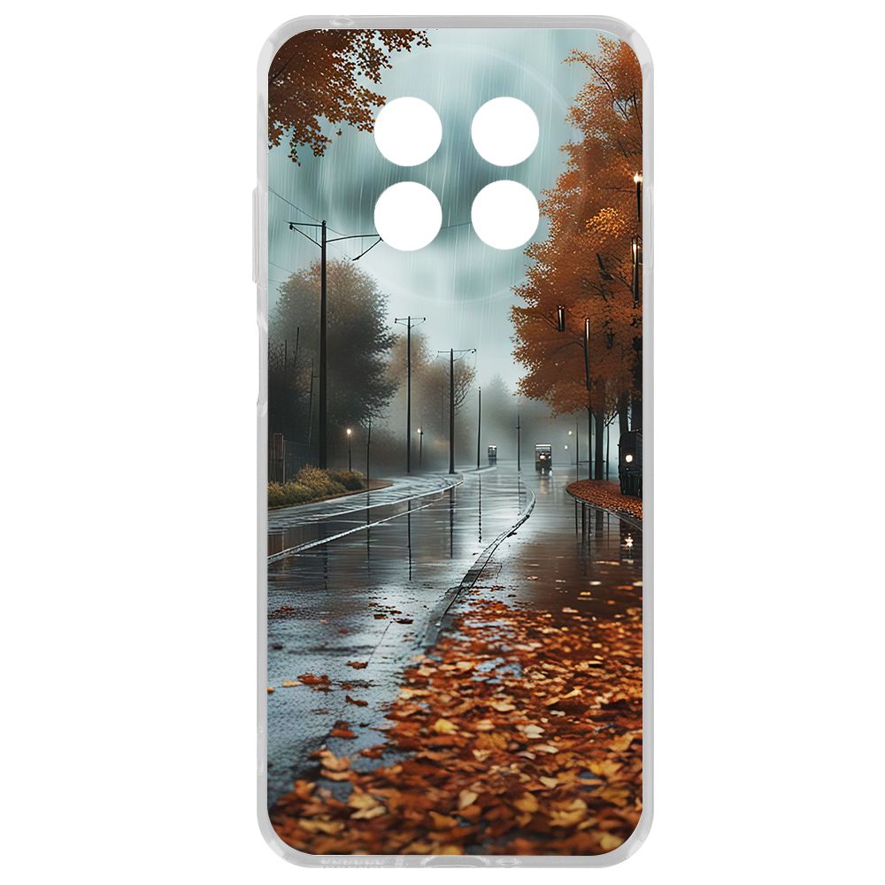 Чехол-накладка Krutoff Clear Case Осенний дождь для Huawei Nova Y91