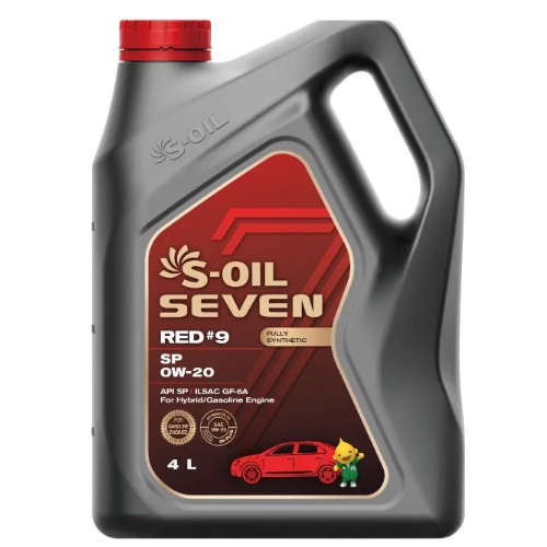 Моторное масло S-OIL SEVEN синтетическое RED #9 0W20 SP GF-6 4л