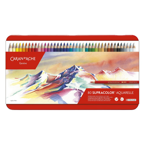 

Карандаши цветные Carandache Supracolor 3888.380 3888.380 3.8мм коробка металлическая 80шт, 3888.380