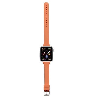 

Ремешок Apple Watch 42 mm с матовым металлическим креплением Slim персиковый